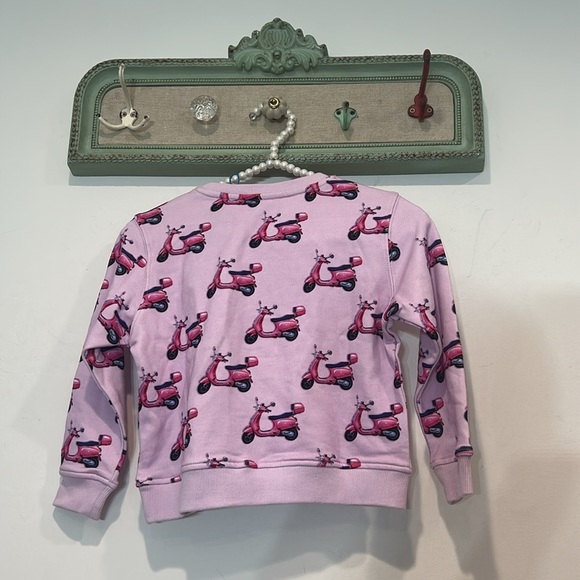 Terez Light Pink Italian summer Vespa Pattern Sweatshirt size 6 new w tags - Picture 6 of 7